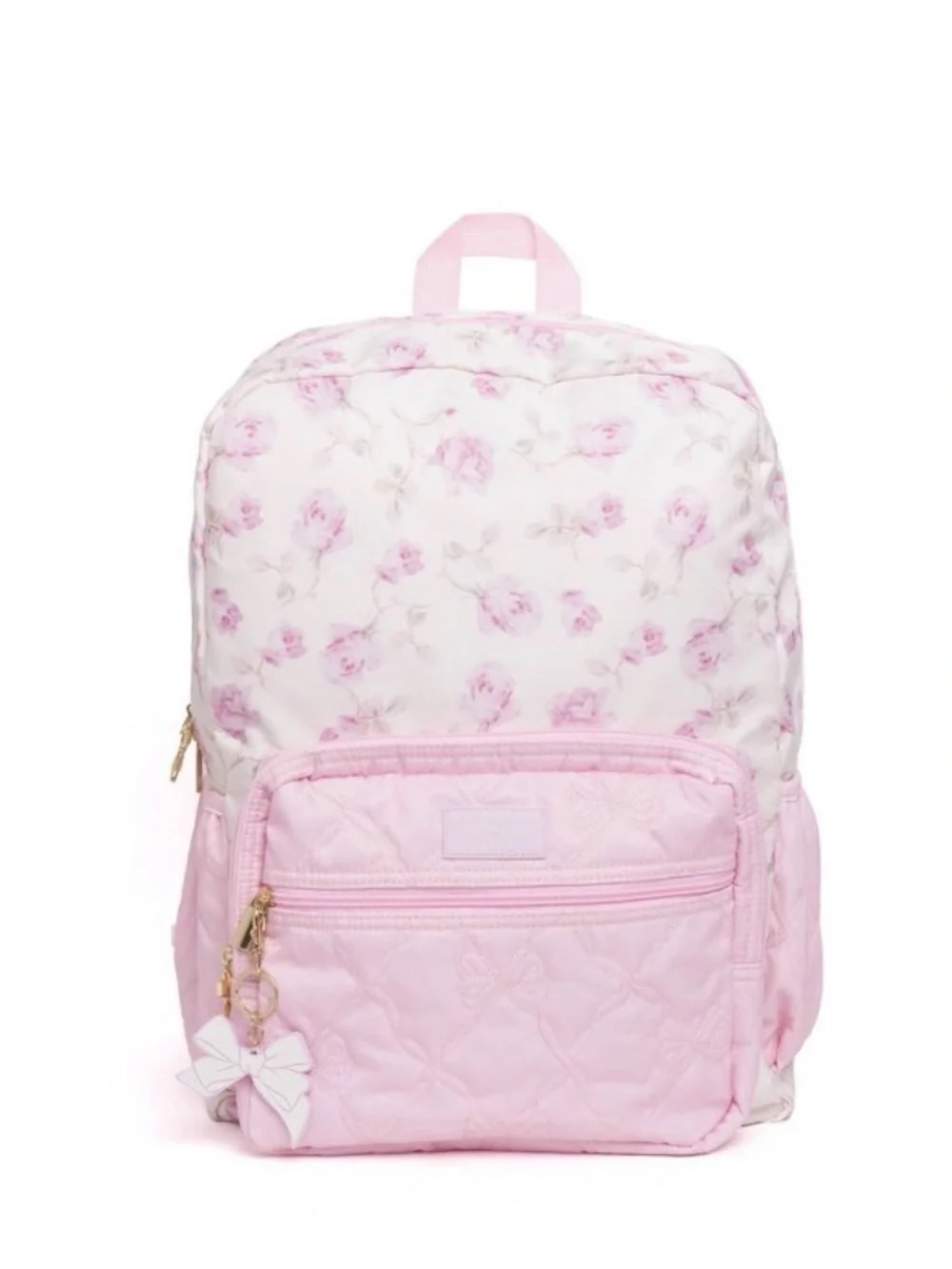 SALE‼️LoveShackFancy Yoobi Pink Quilted Bow-Accent Backpack paper and pencil - Picture 10 of 14